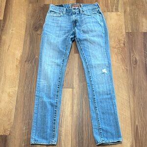 Levi’s 511 skinny 100% cotton distressed light wash jeans